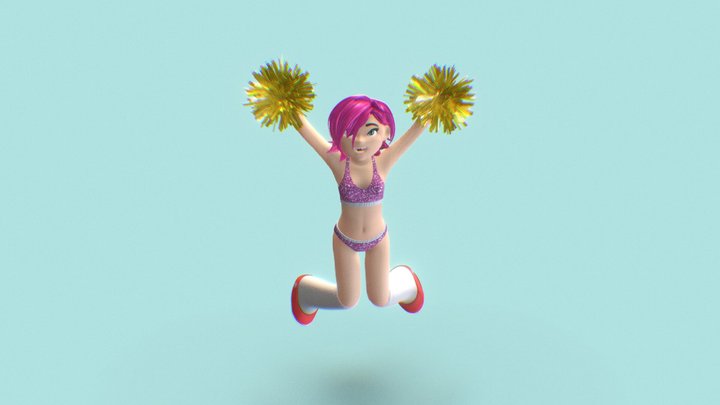 Cheerleader Girl 3D Model