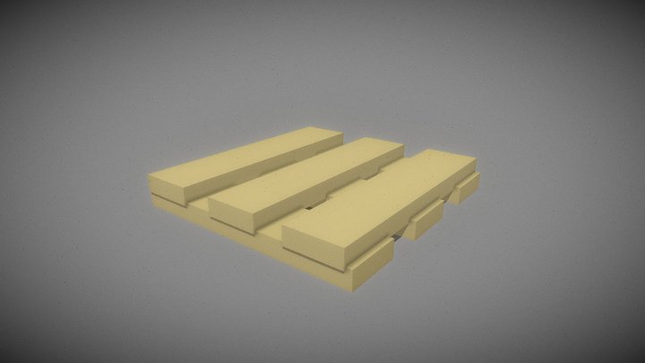 Lowpoly Pallet Model 3D Model