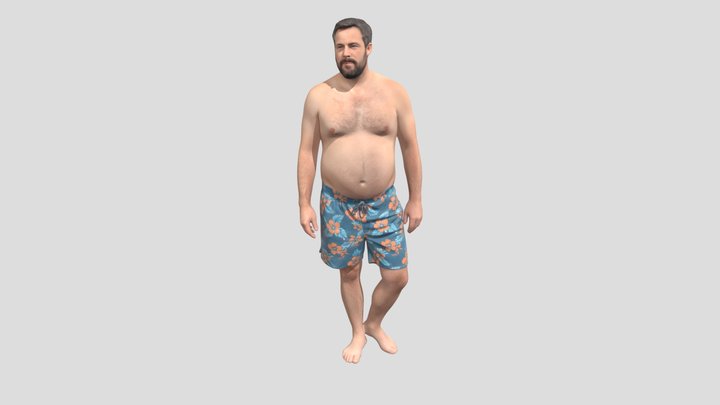 Tropical Print Beach Pose – Free 3D Model STL