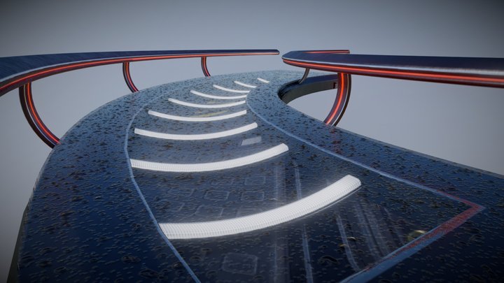 Walkway (Turn) 3D Model