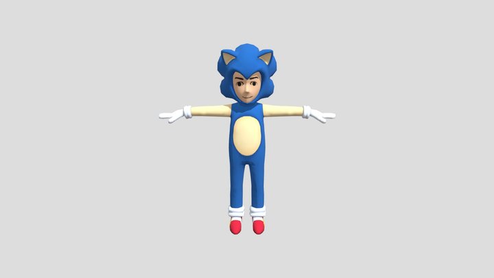 Xbox Man In Sonic Oufit 3D Model