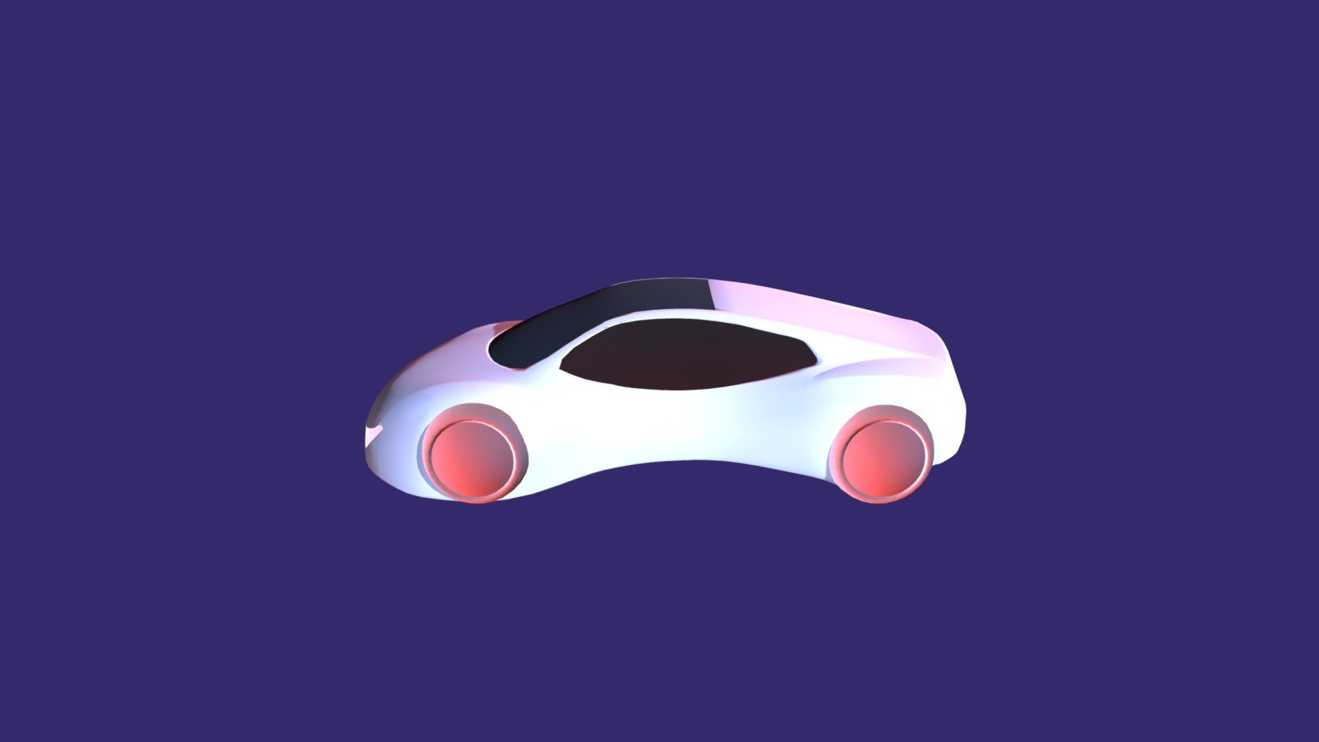 Futuristic low poly car