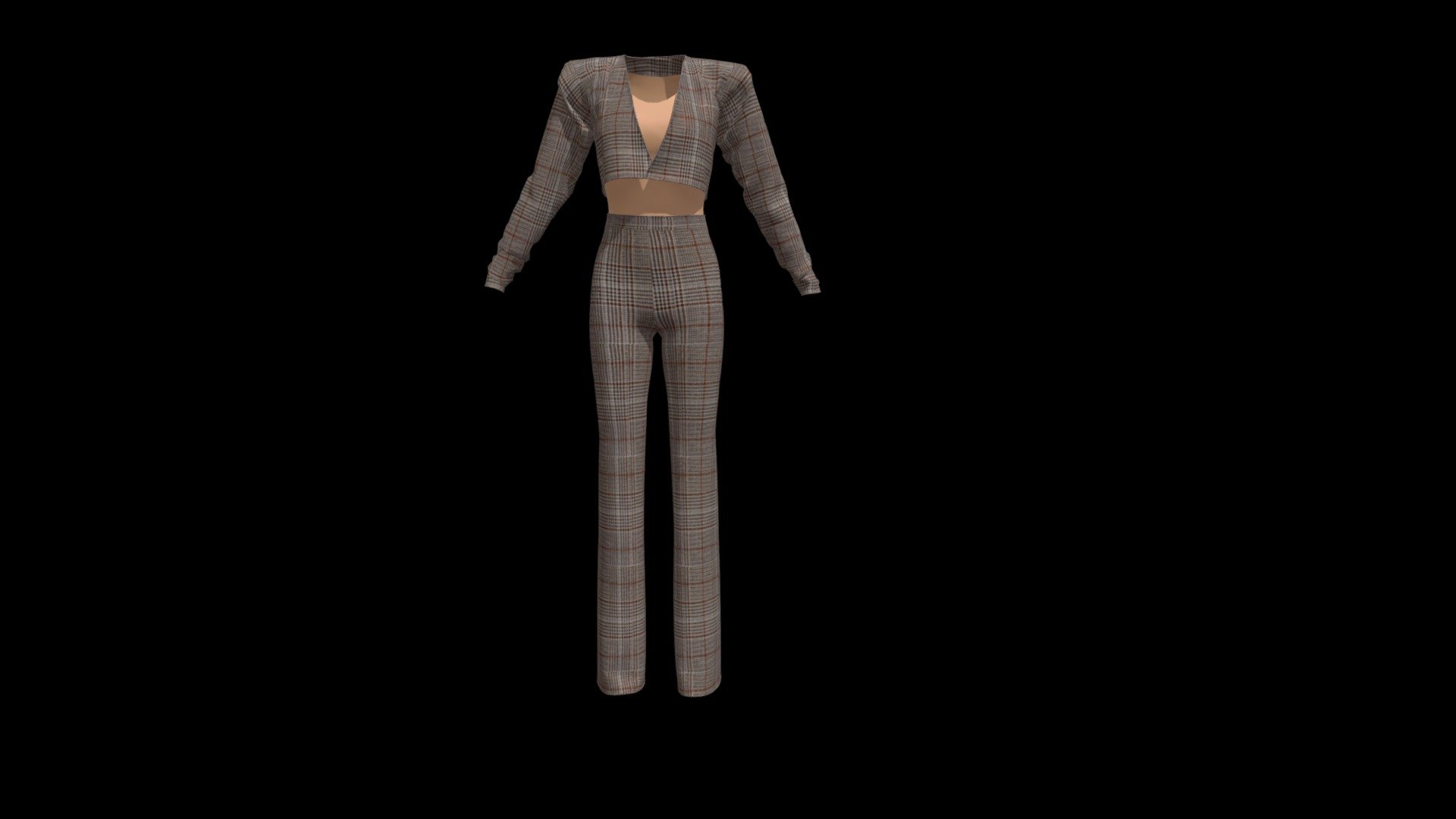 Crop coat and pants