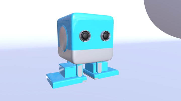 Mini Robot Model in blender