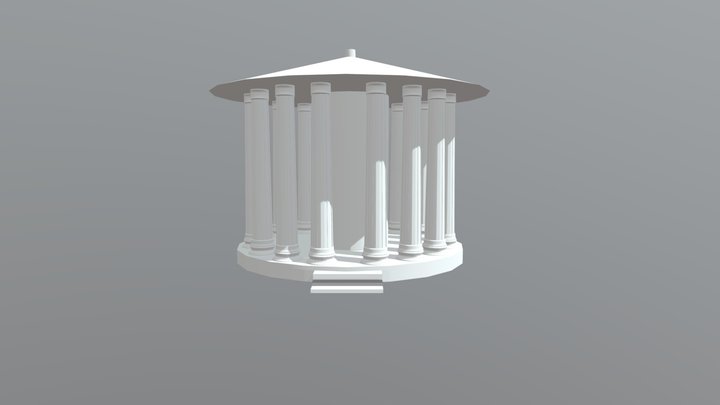 Doric Pillar- Temple of Hercules Victor 3D Model