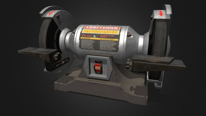 Bench Grinder 3D Model