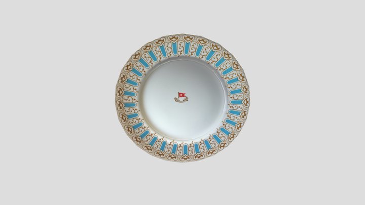 Titanic Plate dining saloon plate 3D Model