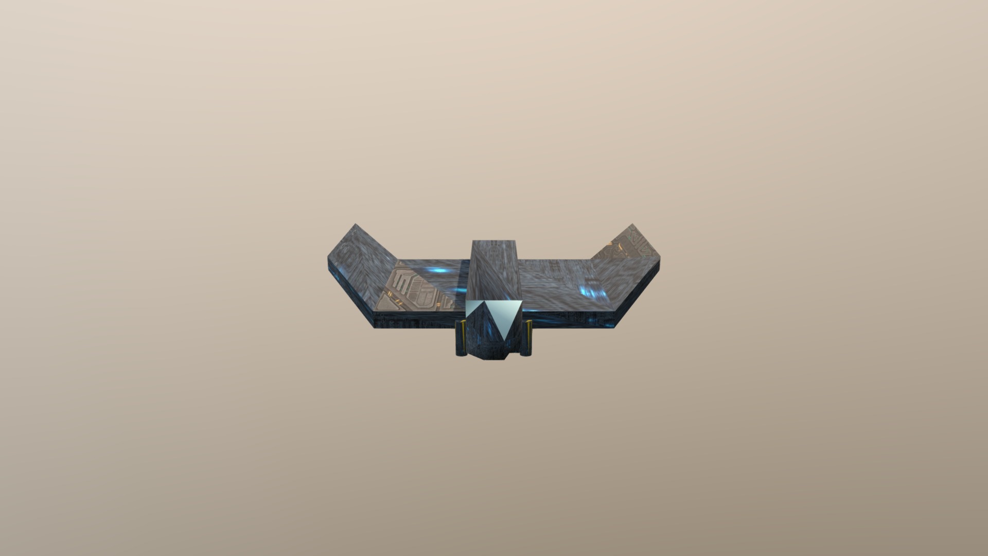 Dropship Lander Textured Current Low Poly