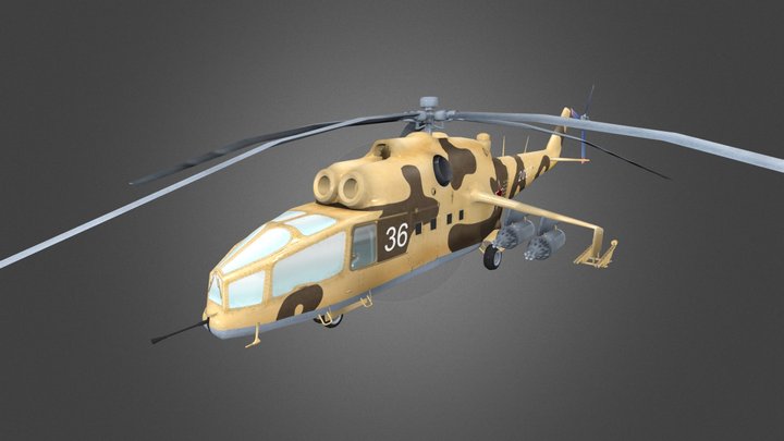 Helicopter MI-24A Hind - 3D model by CG Duck [e7c3bff] - Sketchfab
