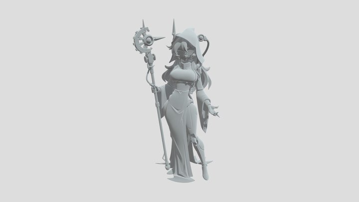Tech priest  Seer  Warhammer 40k with glasses 3D Model