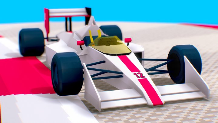 (low-fi) McLaren MP4-4 inspired Formula 1 car V1 3D Model