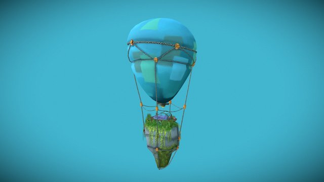 living on a rock in the sky 3D Model