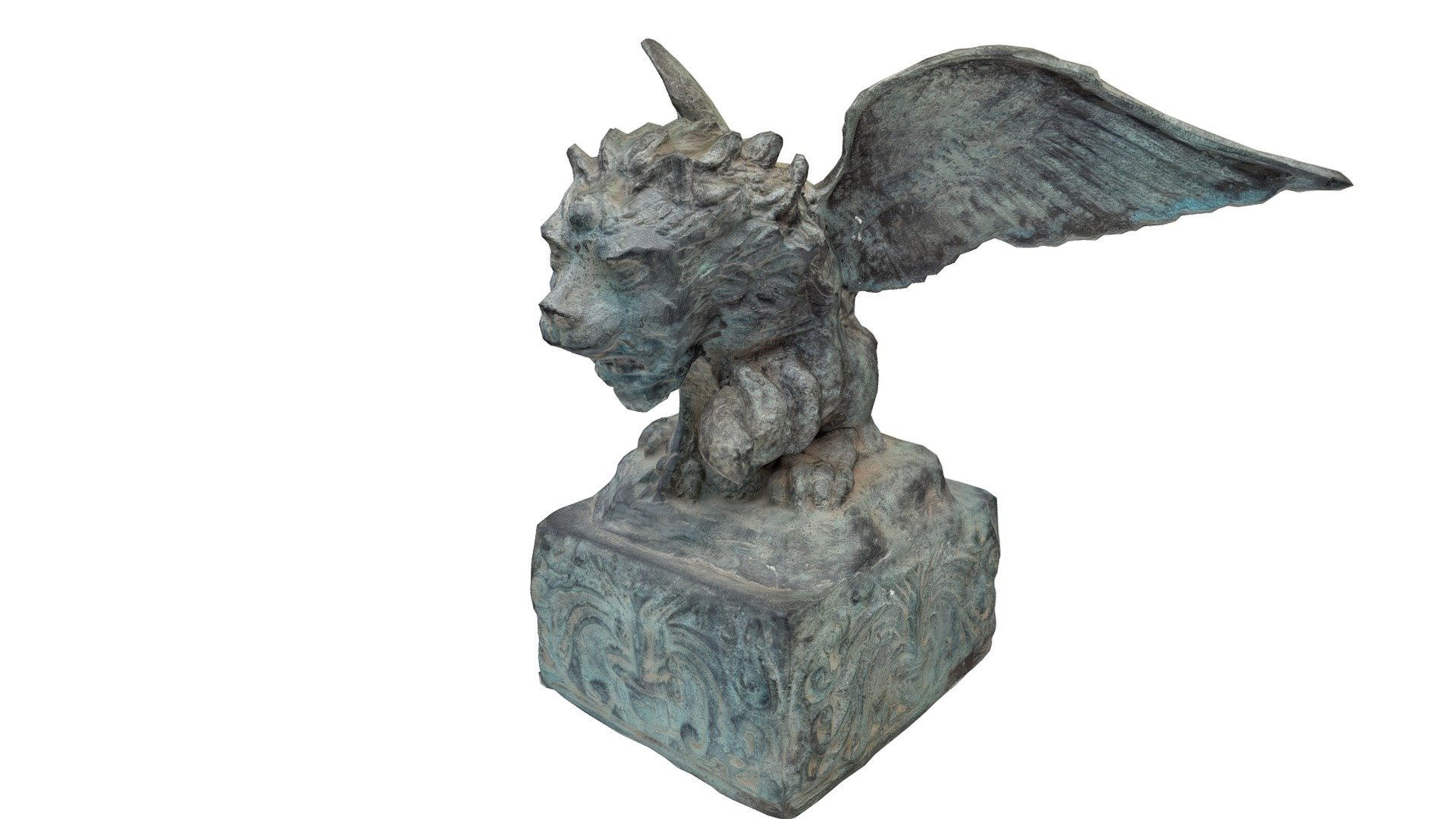 Lion statue with wings Download Free 3D model by Adam de Kaminski