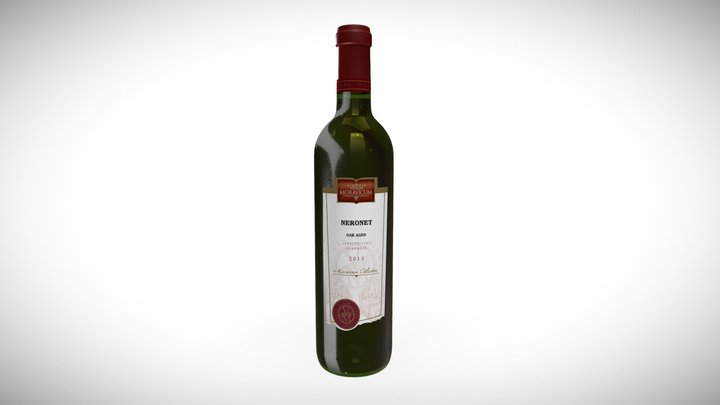 Bottle of Wine Neronet oak aged 3D Model