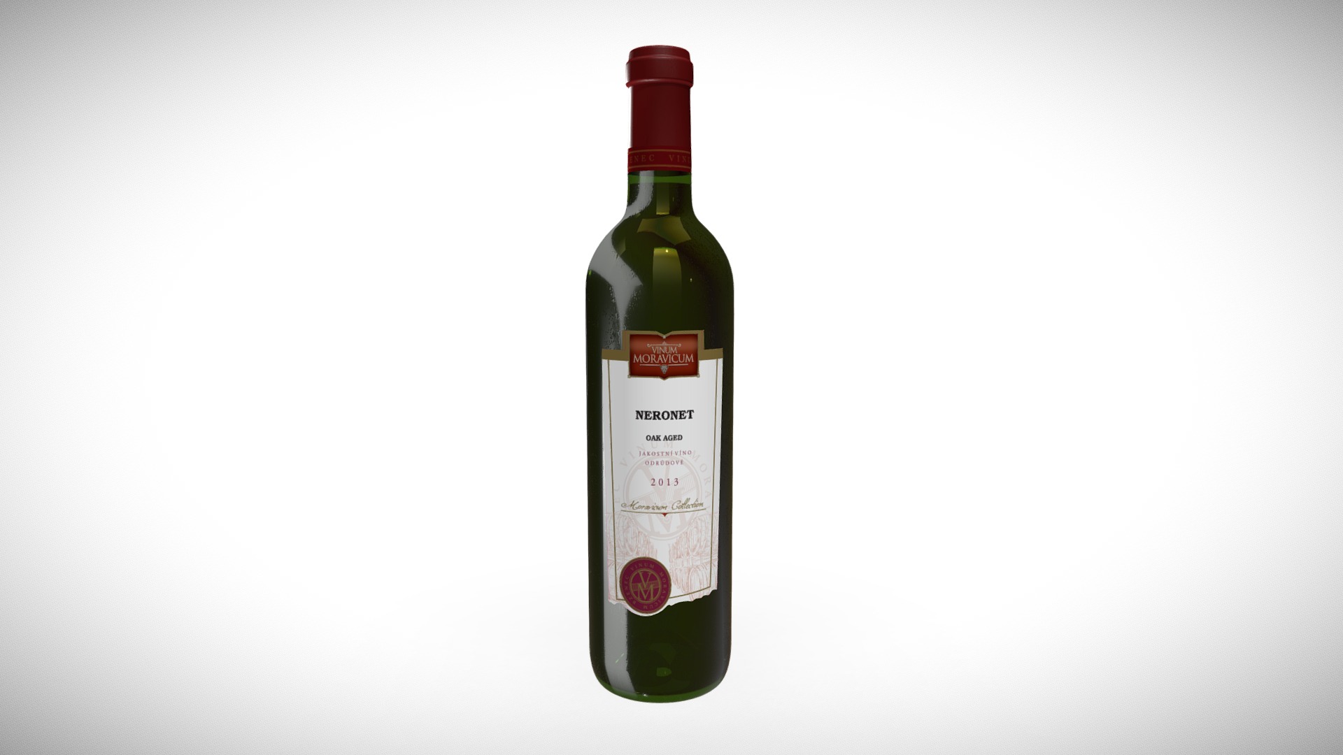 3D model Bottle of Wine Neronet oak aged - This is a 3D model of the Bottle of Wine Neronet oak aged. The 3D model is about a bottle of wine.