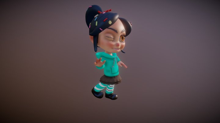 Ralph Breaks the Internet - Vanellope von Schweetz 3D Wooden Skinny Tu