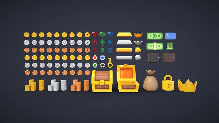 Treasure and Reward Pack 3D Model