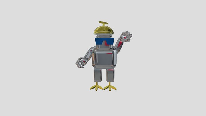 Silly Dancing Chicken Robot 3D Model