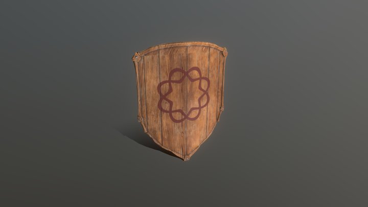 Wood Shield 3D Model