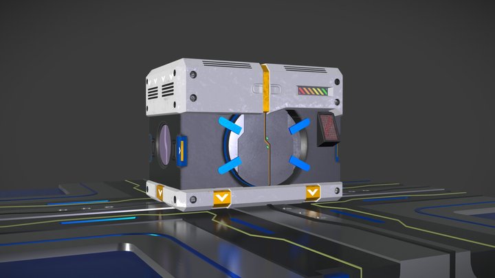 SciFi Chest 3D Model