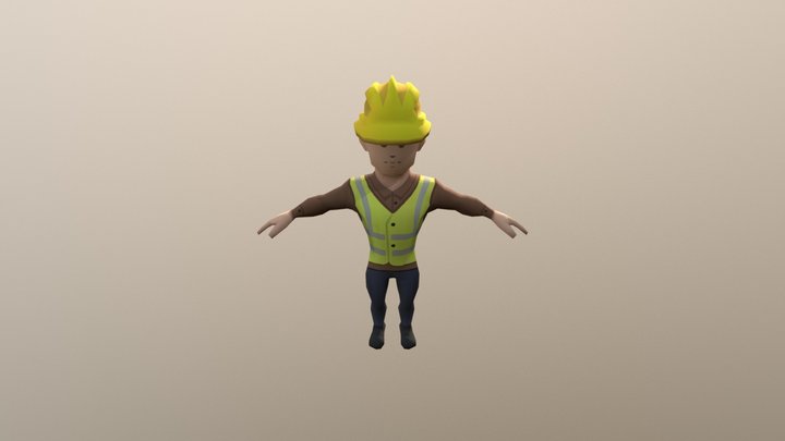 Construction Worker 01 3D Model