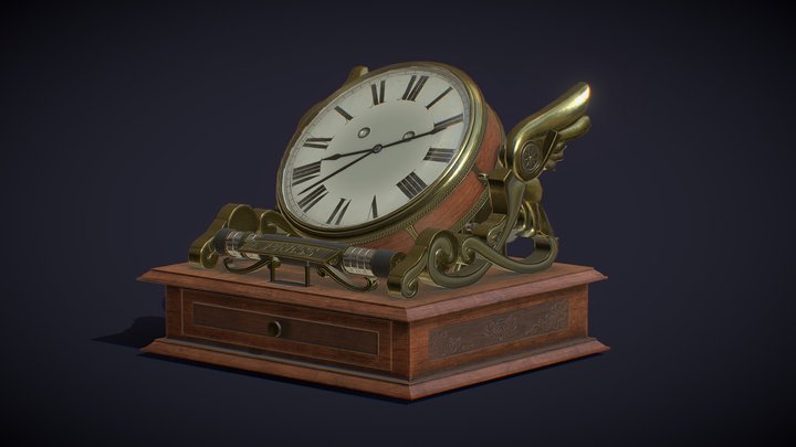 steampunk clock 3D Model
