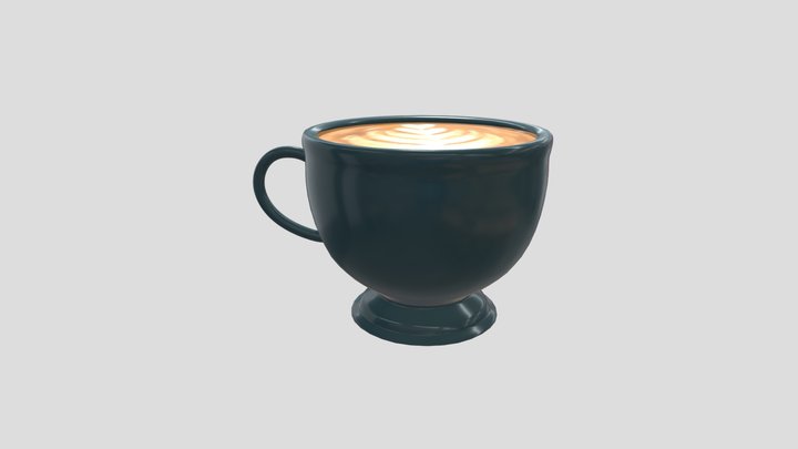Latte/Coffee Cup 3D Model