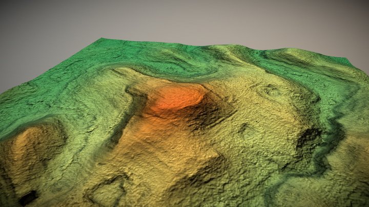 Stūglių piliakalnis (Lithuania) – Gratis 3D-model STL