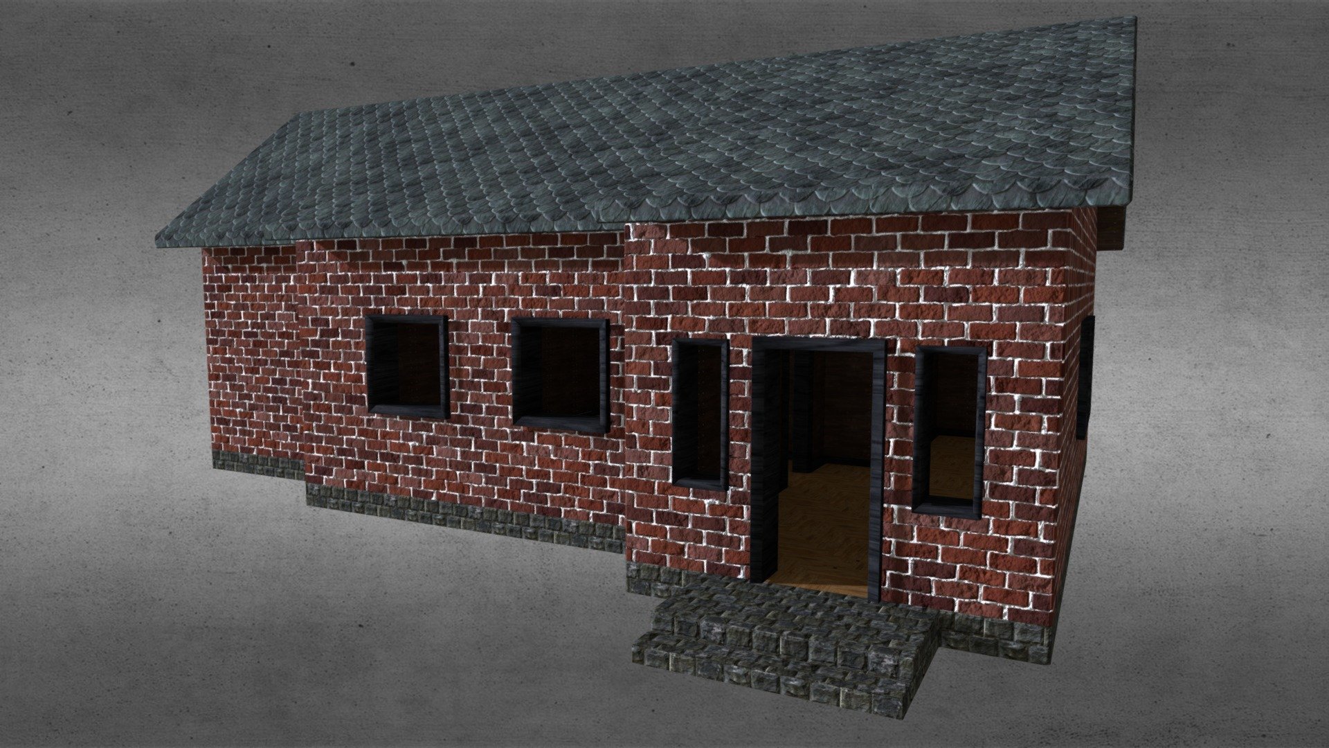 House | Brick House | Дом | Кирпичный дом - Download Free 3D model by Every  3D (@Every_3D) [e7d117d]