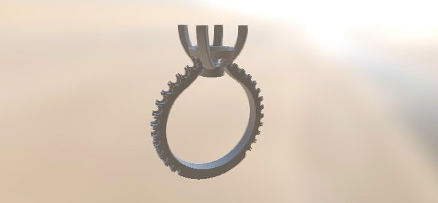Oval Pink Zip Ring 3D Model
