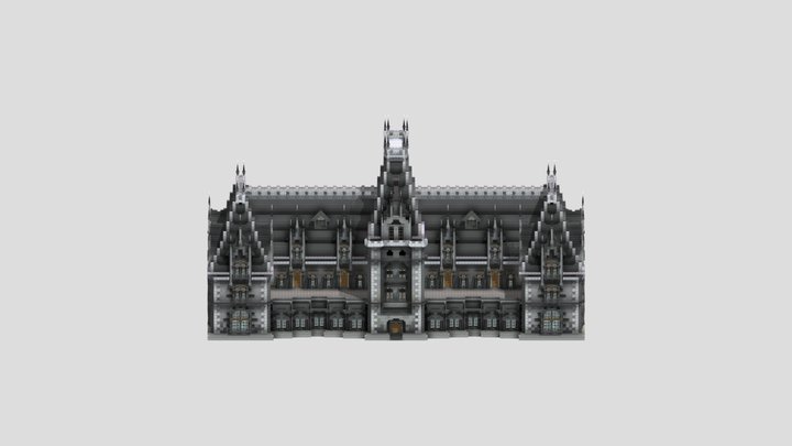 12 | Здание №2 "Серый особняк" 3D Model