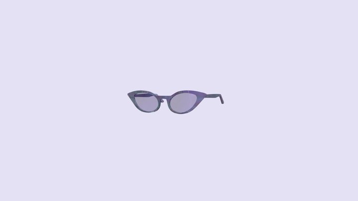 Cat Eye Glasses 3D Model