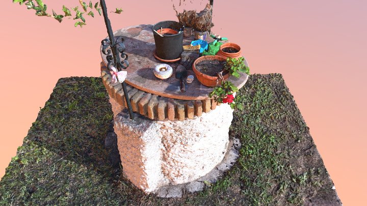 Pozo de jardín 3D Model