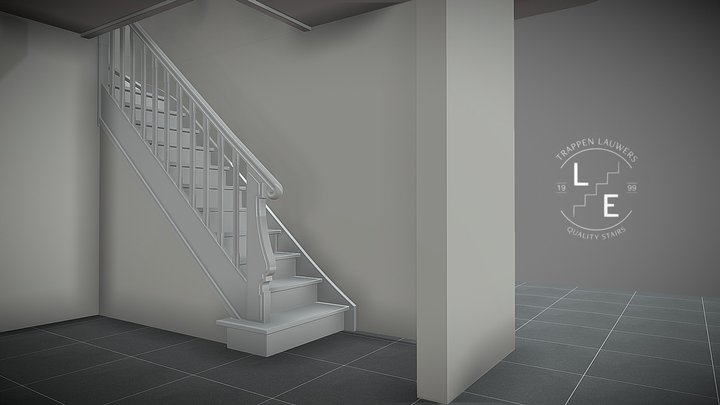Twee trappen met een knipoog naar de jaren '20 3D Model