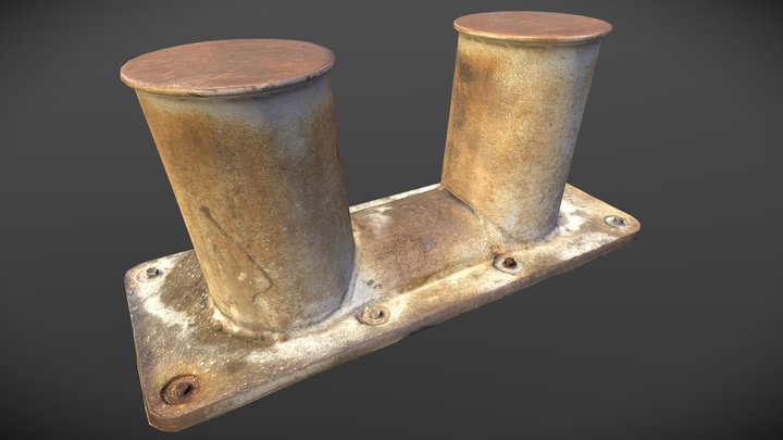 Cleat / Mooring  [Game Ready Retopologized Scan] 3D Model