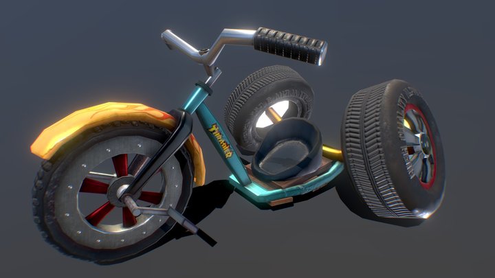 Stylized Tricycle 3D Model