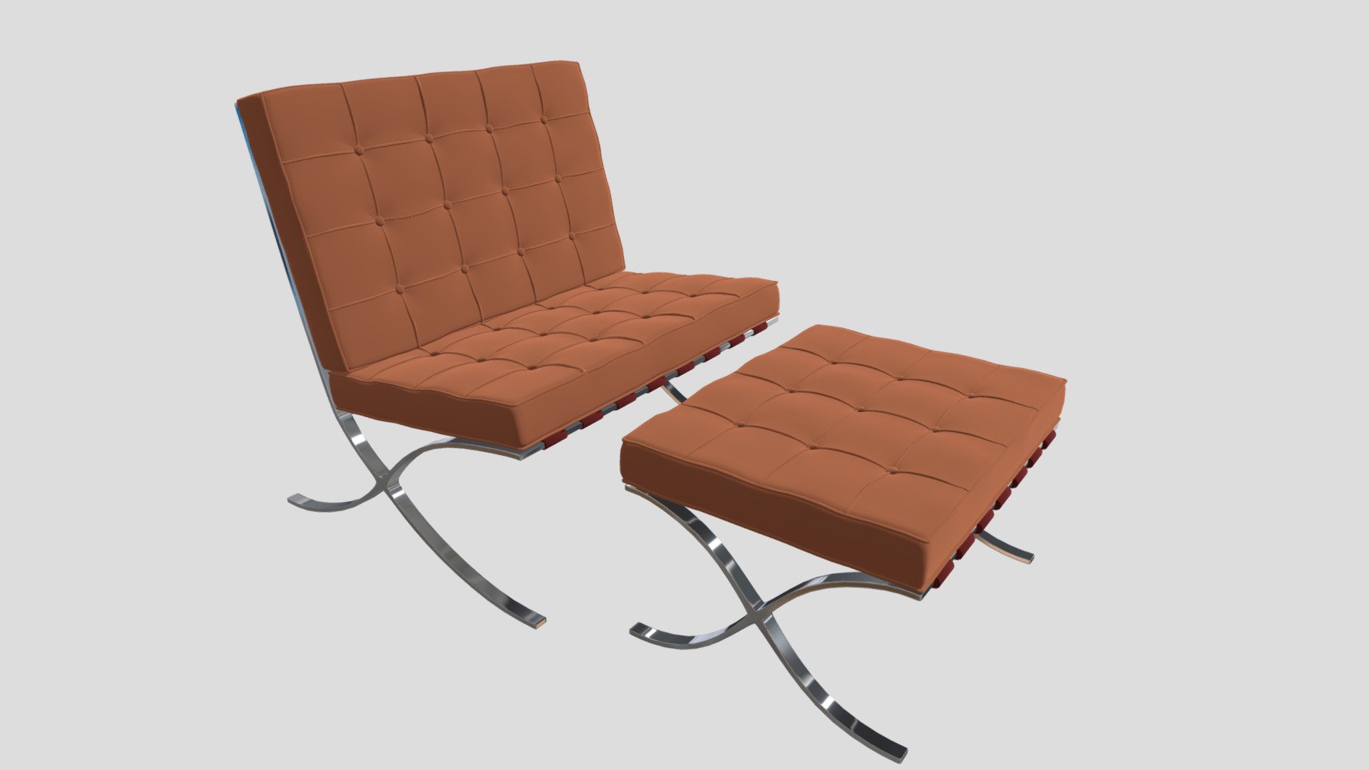 Barcelona chair and stool