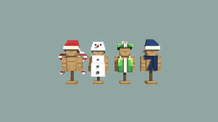 Xmas cosmetics pack 3D Model