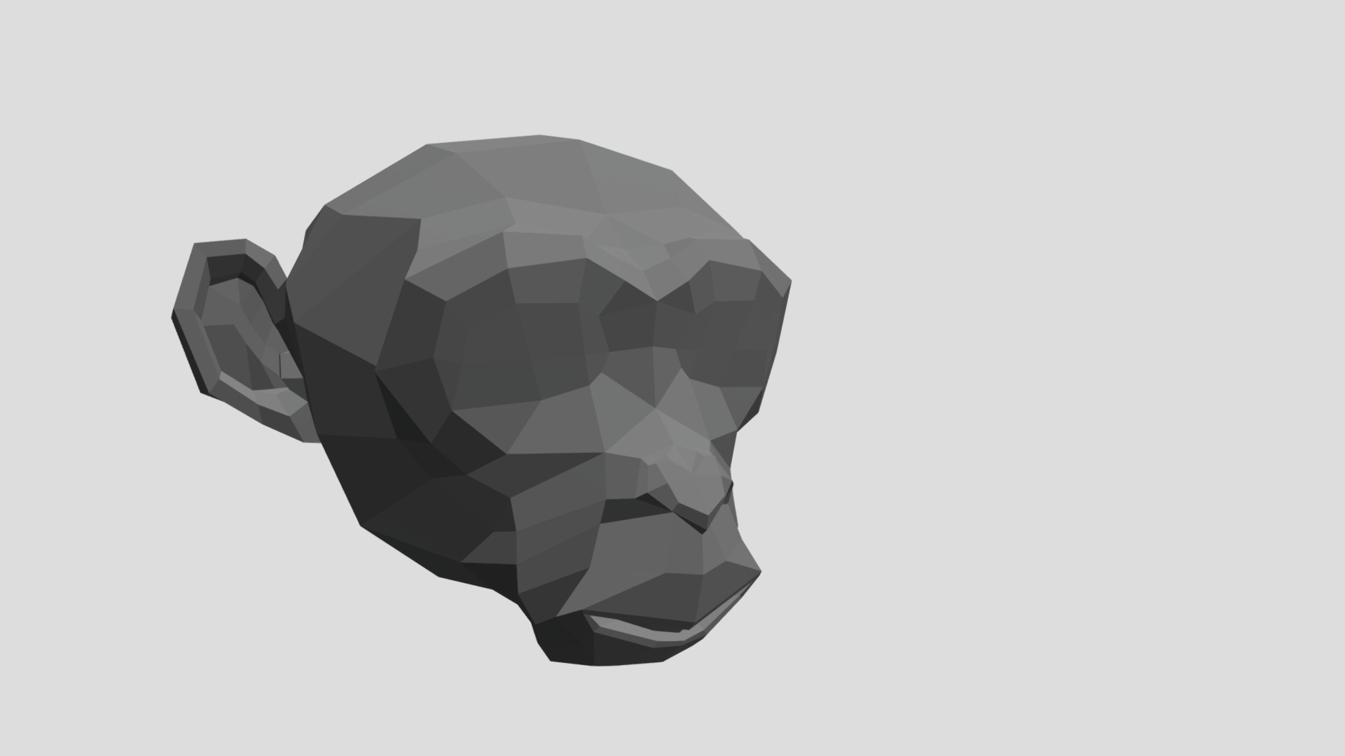 3D model Monkey Low poly - This is a 3D model of the Monkey Low poly. The 3D model is about chart.