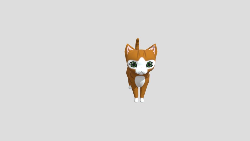 Low Poly Cat Persian