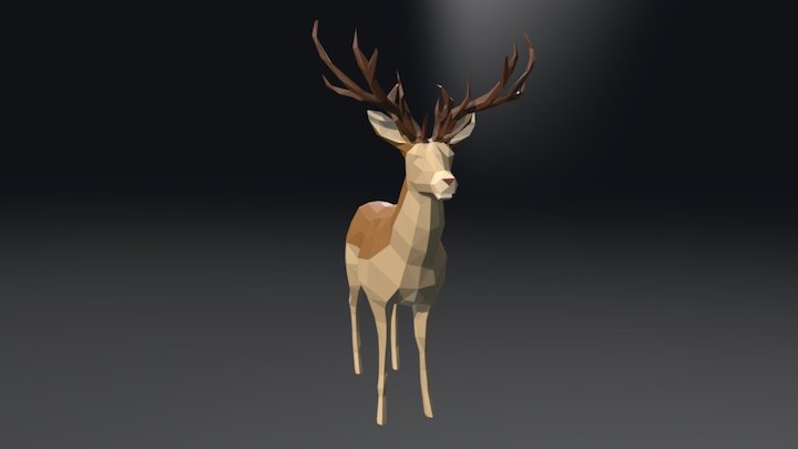Deer Waiting Animation 3D Model
