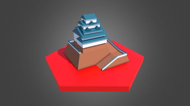 Miniture Table Top | Castle Japan - (low detail) 3D Model