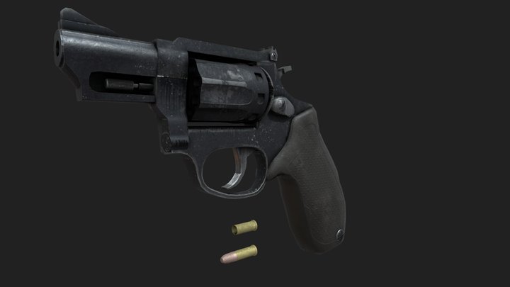 snub nosed revolver 3D Model