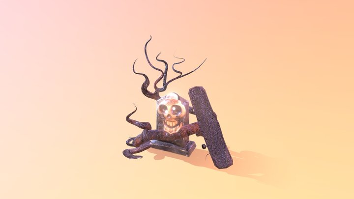 Goofy Stylised Skull 3D Model