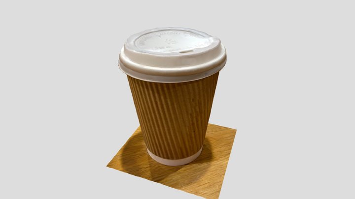 Takeaway coffee cup coffee with lid 3D Model