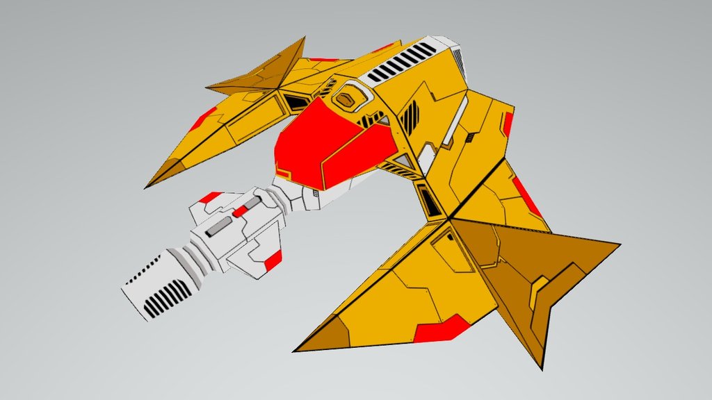 Yellow Space Ship - 3D model by R. Daniel Sosa (@sosa3D) [e7e30d6 ...