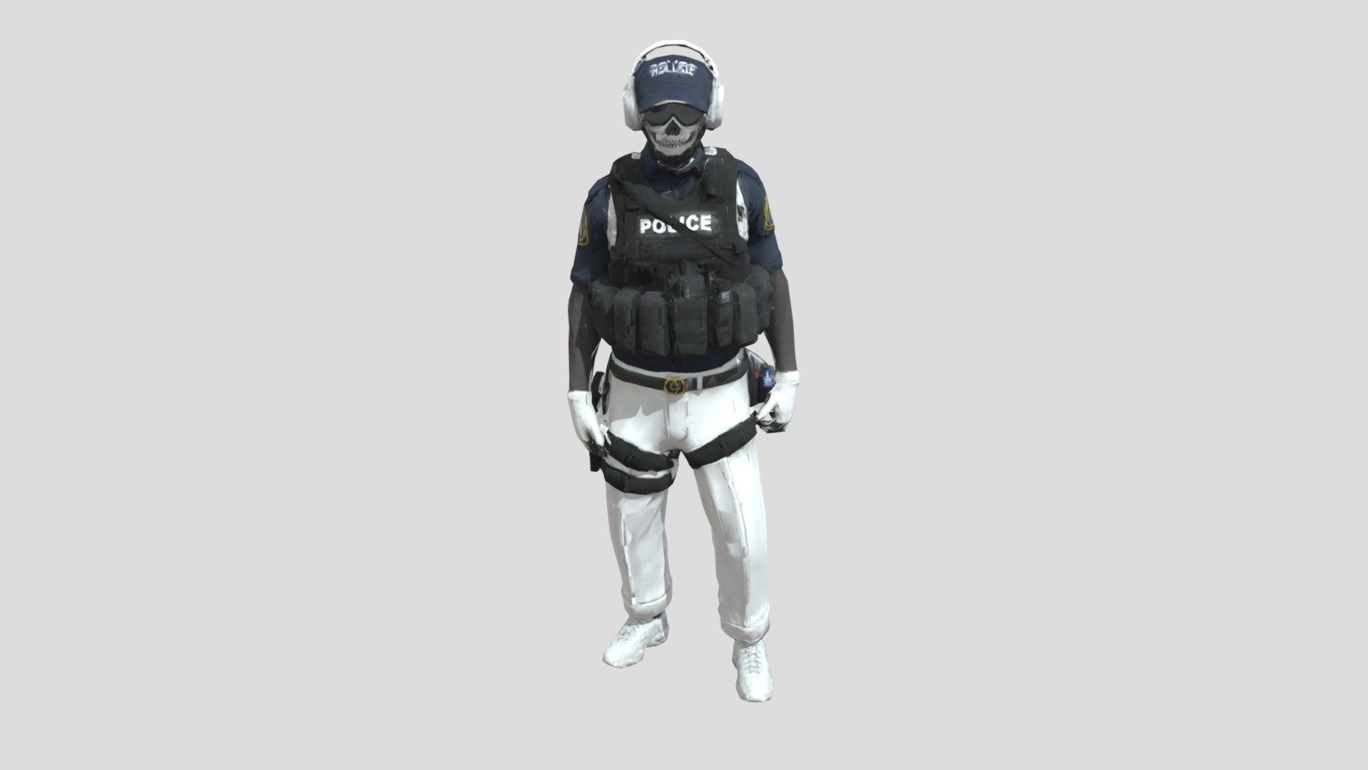 Skeleton Police Officer - 3D model by stafeevsergej595 [e7e3462 ...