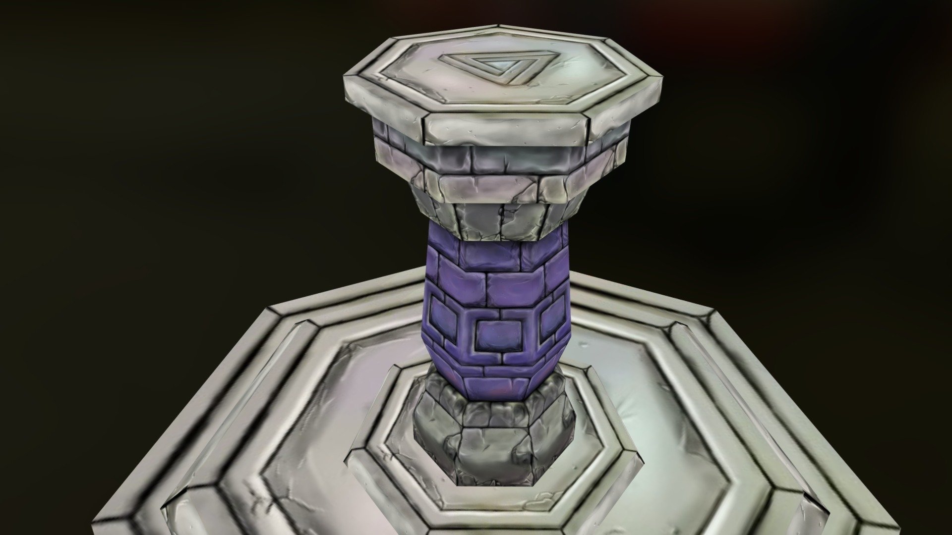 Hand Painted Low Poly Stone Column - 3D model by Borja Barbeito ...