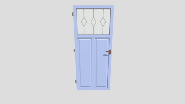 Schroefbare metalen deur 3D Model