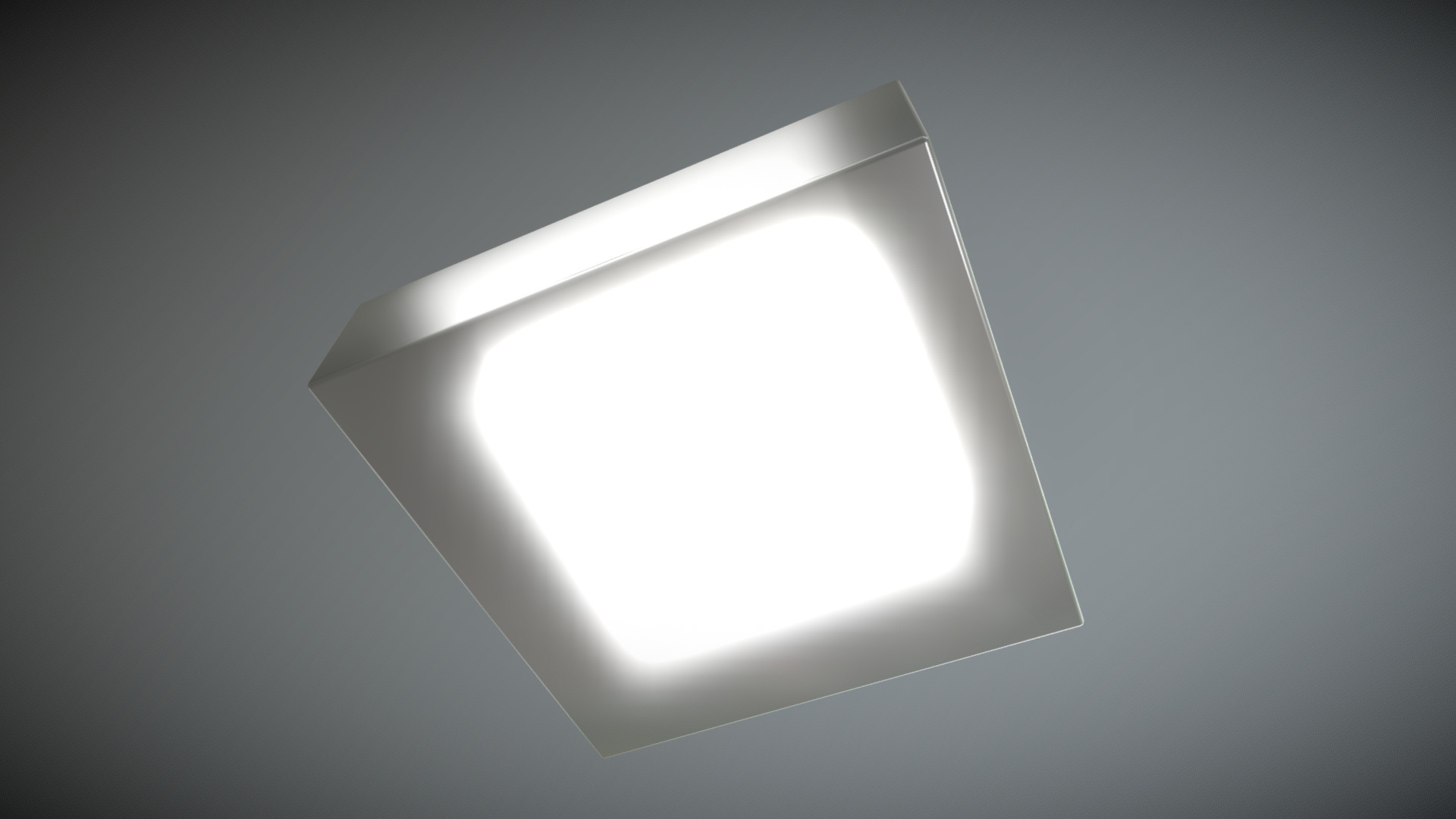 3D model Low-Poly Ceiling Lamp 2 - This is a 3D model of the Low-Poly Ceiling Lamp 2. The 3D model is about a white square with a black background.